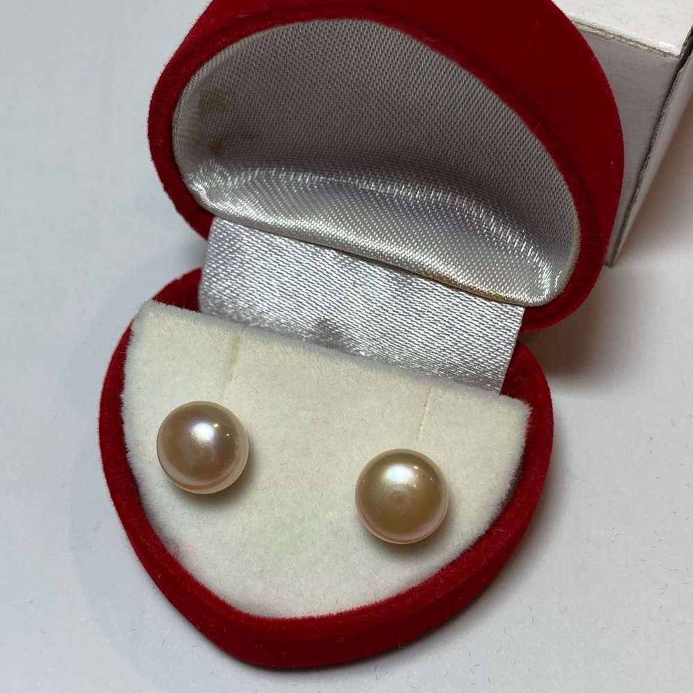 SJC Freshwater Pearl Earrings with .925 Posts - Picture 2 of 5